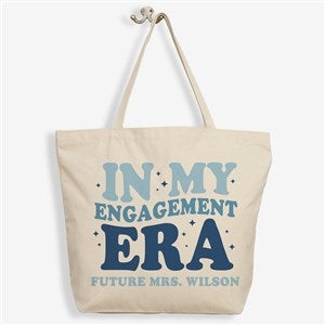 In My Engaged Era Personalized Canvas Tote Bag- 20quot; x 15quot; - 50400