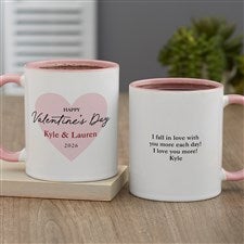 Our First Valentines Day Personalized Coffee Mug - Pink - 50564-P