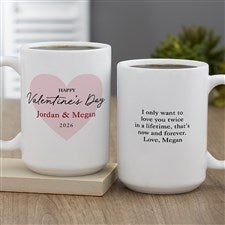 Our First Valentines Day Personalized Coffee Mug - Large - 50564-L