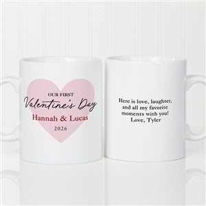 Our First Valentines Day Personalized 30 oz. Oversized Coffee Mug - 50565