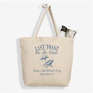 Social Club Personalized Canvas Tote Bag- 19 x 16 - 50778-L