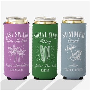 Social Club Personalized Slim Can Cooler - 50779