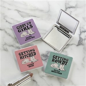 Western Wedding Personalized Compact Mirror - 50796