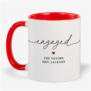 Engagement Script Personalized Coffee Mug 11 oz.- Red - 50813-R