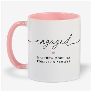 Engagement Script Personalized Coffee Mug 11 oz.- Pink - 50813-P