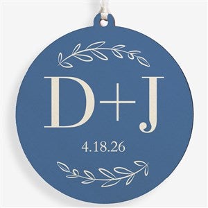 Their Initials Personalized Ornament- 3.75 wood - 1 Sided - 50826-1W