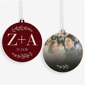 Their Initials Personalized Ornament- 3.75 Wood - 2 Sided - 50826-2W