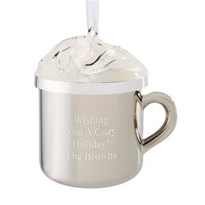 Kittenish Engraved Hot Cocoa Mug Ornament - 51312