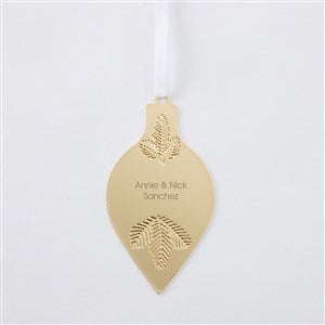 Engraved Golden Evergreen Drop Ornament - 51325