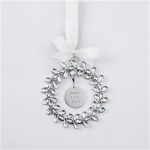 Engraved Jeweled Wreath Ornament - 51330