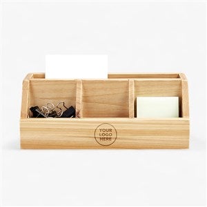 Engraved Logo Wooden Desk Organizer - 51385