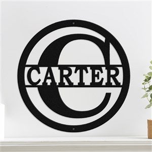 Personalized Circular Split Letter Steel Sign - 16quot; - 51441D-16