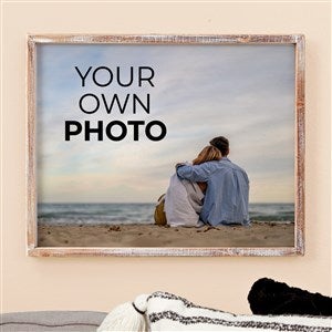 Your Own Photo Personalized Whitewashed Barnwood Frame Wall Art-Horizontal - 51484-WH