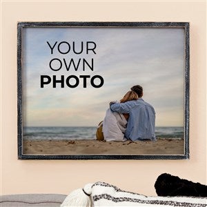 Your Own Photo Personalized Blackwashed Barnwood Frame Wall Art-Horizontal - 51484B-BH