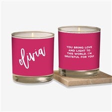 Trendy Script Personalized 8oz Glass Candle - 51501