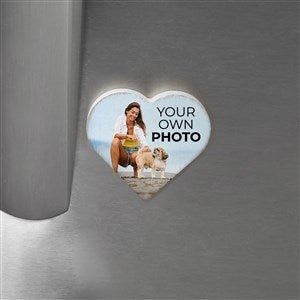 Your Own Photo Personalized Heart Wood Magnet - 51523