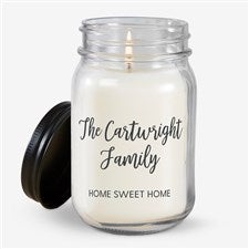 Seasonally Script Personalized Farmhouse Candle Jar - 51526