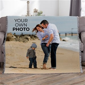 Your Own Photo Personalized 56x60 Woven Photo Throw-Vertical - 51556-AV