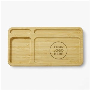 Engraved Logo Bamboo Charging Valet Tray - 51603