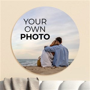 Your Own Photo Personalized Round Wood Sign - 51639