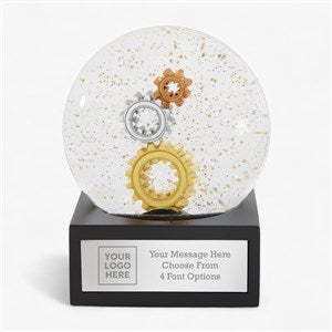 Personalized Logo Gears of Progress Snow Globe - 51661