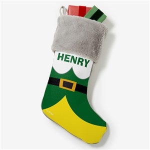 Elf® Personalized Grey Faux Fur Christmas Stockings - 51723-GF