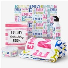 Trendy Repeating Name Personalized Girls Gift Set - 51835