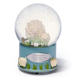 Engraved Cant Sheep Musical Snow Globe - 51841