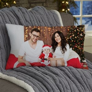 Christmas Photo Memories Personalized Lumbar Pillow - 51857-LB