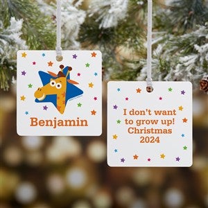 Toys R Us® Geoffrey Personalized Christmas Ornament- 2.75 Metal - 2 Sided - 51940-2M