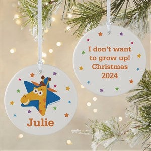 Toys R Us® Geoffrey Personalized Christmas Ornament- 3.75 Matte - 2 Sided - 51940-2L