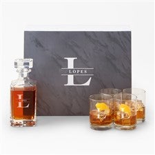 Lavish Last Name Personalized Whiskey Glass  Decanter Gift Set - 51957