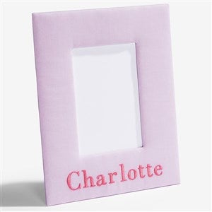 Personalized Micro Striped Cotton Baby Photo Frame-Pink - 52000D-P