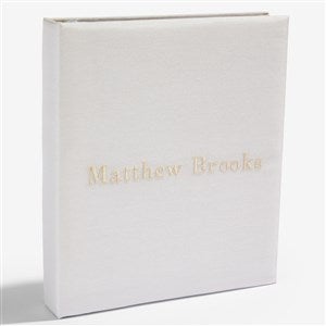Personalized Solid Shantung Baby Memory Book - 52057D