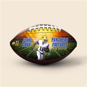 Pee Wee Size Personalized Photo Football - Burst - 52080D-SP