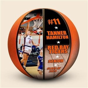 Personalized Courtside Photo Basketball - 52094D-LP
