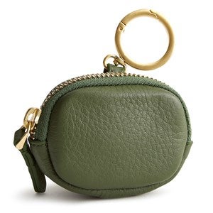 Vera Bradley Leather AirPods Bag Charm in Bronze Green - 52181