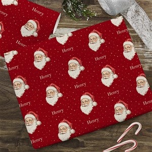 Vintage Santa Personalized Christmas Wrapping Paper - 6ft Roll - 52233