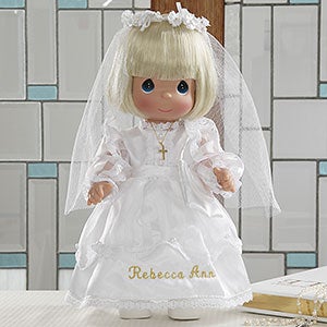 Personalized First Holy Communion Doll - Precious Moments Blonde Doll - 5232-BL