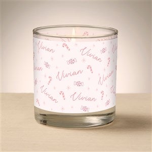 Personalized Pink Peppermint Glass Candle by Jessie James Decker - 52366