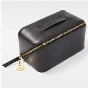 Engraved Large Black Leather Beauty Case by Jessie James Decker - 52385
