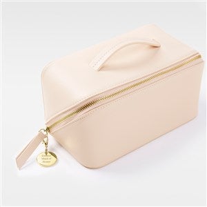 Engraved Large Blush Leather Beauty Case by Jessie James Decker - 52388