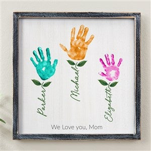 Handprint Art Blackwashed Frame Wall Art- 12x12 - 52592B-12x12