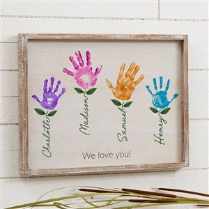 Handprint Art Whitewashed Frame Wall Art- 14x18 - 52592W-14x18