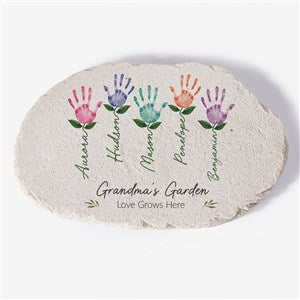 Handprint Art Personalized Round Garden Stone - 52593