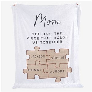 Her Puzzle Pieces Personalized 50x60 Plush Fleece Blanket - 52604-F