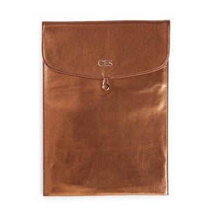 Debossed Vera Bradley Leather Large Tech Sleeve in Bronze Metallic - 52667