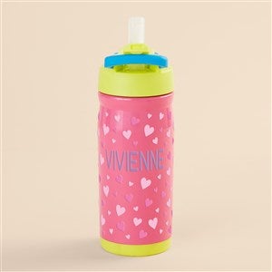 Hearts Personalized Kids Water Bottle - Reduce Hydrate Pro - Pink - 52692-TP