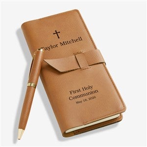 Communion Cross Personalized Leatherette Writing Journal - 52773