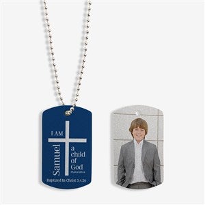 Holy Name Personalized Photo 2-Sided Dog Tag - 52779